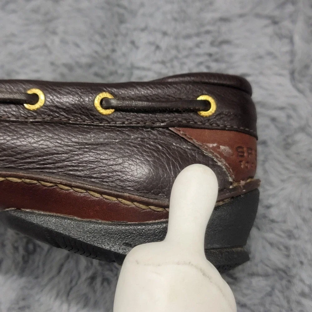 Sperry Top-Sider Gold Cup Shoes Mens 8 Brown Leather Boat Loafers Slip On